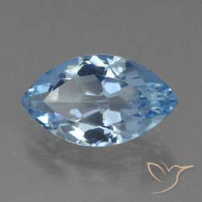 Topacio Azul Cielo natural de 3.87 ct, Marquesa, VVS-VS