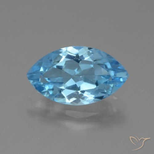 4.12ct Natural Azul Suizo Topacio, Marquesa, VVS-VS