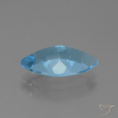 Topacio Azul Suizo natural de 4.12 ct, Marquesa, VVS-VS