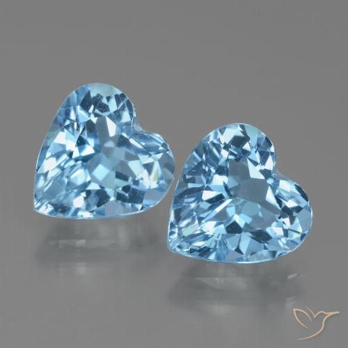5.80ctw Natural Azul Cielo Topacio, Corazón, VVS