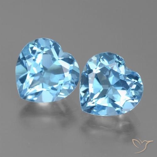 5.91ctw Natural Azul Cielo Topacio, Corazón, VVS