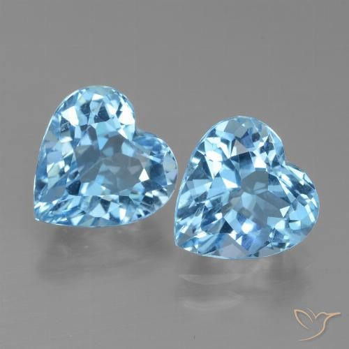 6.04ctw Natural Azul Cielo Topacio, Corazón, VVS