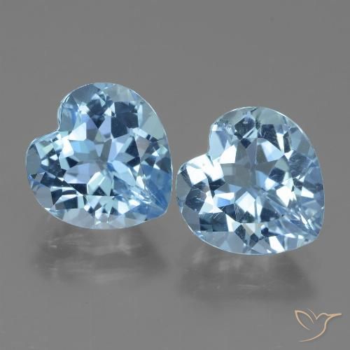 6.41ctw Natural Azul Cielo Topacio, Corazón, VVS-VS
