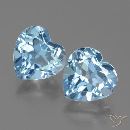 6.29ctw Natural Azul Cielo Topacio, Corazón, VVS-VS