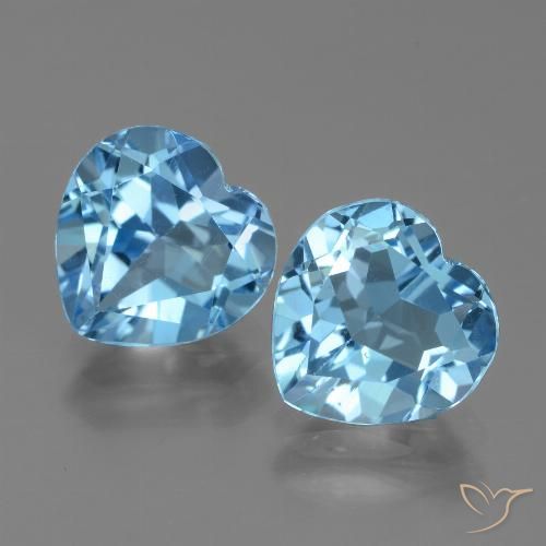 5.94ctw Natural Azul Cielo Topacio, Corazón, VVS