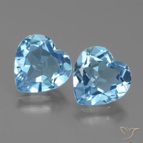 5.54ctw Natural Azul Cielo Topacio, Corazón, VVS