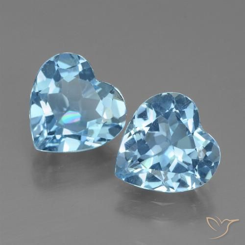 5.21ctw Natural Azul Cielo Topacio, Corazón, VVS