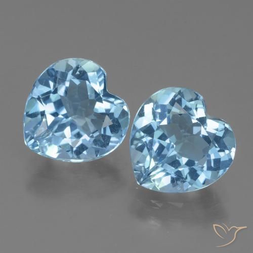 5.96ctw Natural Azul Cielo Topacio, Corazón, VVS