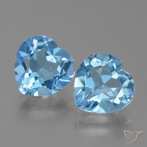 5.95ctw Natural Azul Cielo Topacio, Corazón, VVS