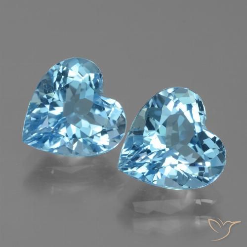 6.04ctw Natural Azul Cielo Topacio, Corazón, VVS