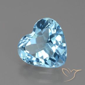 Topacio Azul Cielo natural de 2.47 ct, Corazón, VVS