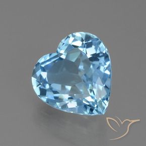 Topacio Azul Cielo natural de 2.73 ct, Corazón, VVS