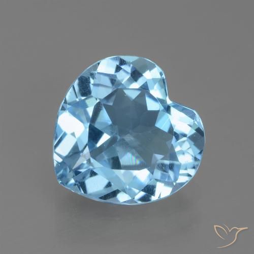 2.76ct Natural Azul Cielo Topacio, Corazón, VVS