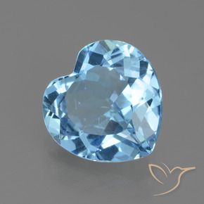 Topacio Azul Cielo natural de 2.76 ct, Corazón, VVS
