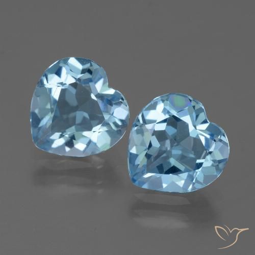 5.36ctw Natural Azul Cielo Topacio, Corazón, VVS-VS