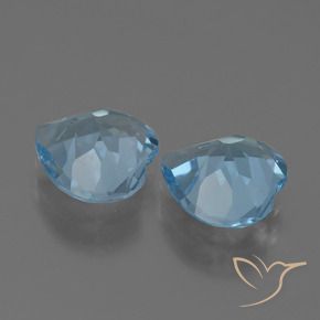 Gemas de Topacio Azul Cielo natural de 5.36 ct, Corazón, VVS-VS