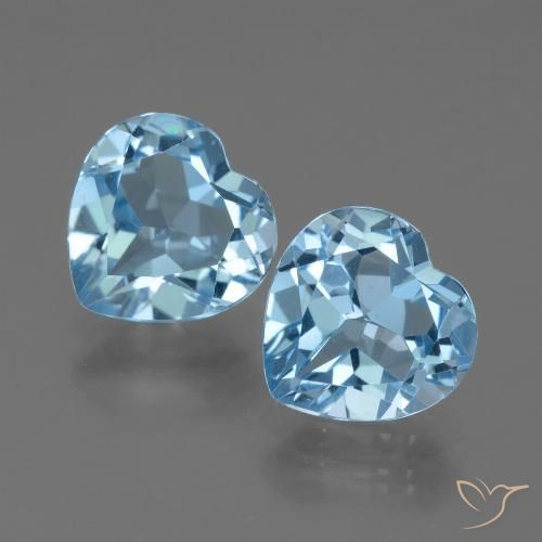 5.83ctw Natural Azul Cielo Topacio, Corazón, VVS