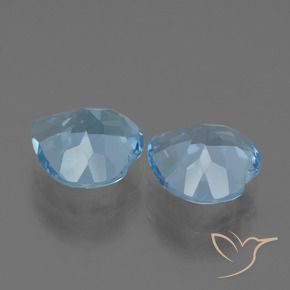 Gemas de Topacio Azul Cielo natural de 5.83 ct, Corazón, VVS