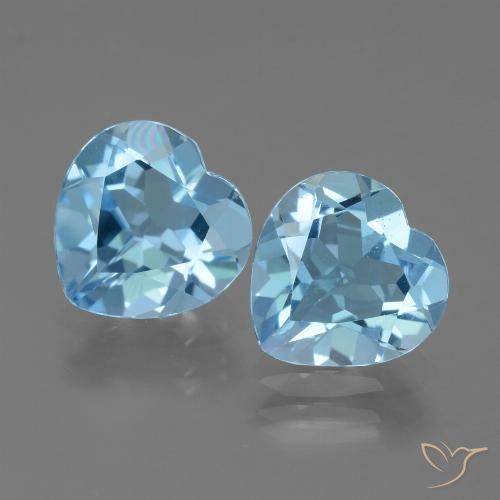 5.48ctw Natural Azul Suizo Topacio, Corazón, VVS, Photo A