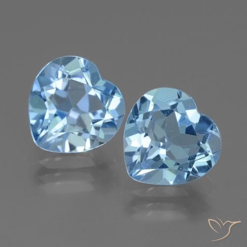 5.44ctw Natural Azul Cielo Topacio, Corazón, VVS