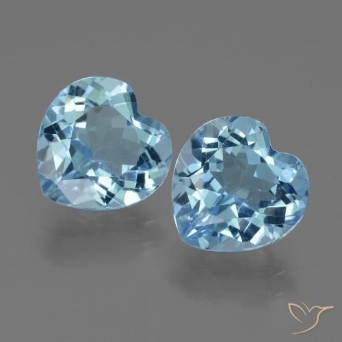 6.08ctw Natural Azul Cielo Topacio, Corazón, VVS