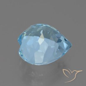 Topacio Azul Suizo natural de 3.23 ct, Corazón, VVS