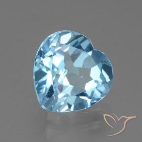 Topacio Azul Cielo natural de 3.02 ct, Corazón, VVS