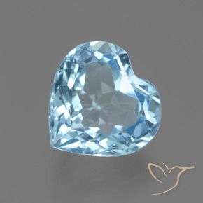 Topacio Azul Cielo natural de 2.83 ct, Corazón, VVS