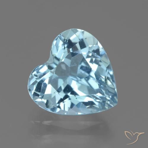 2.87ct Natural Azul Cielo Topacio, Corazón, VVS