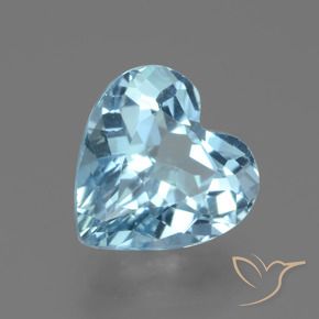 Topacio Azul Cielo natural de 2.87 ct, Corazón, VVS
