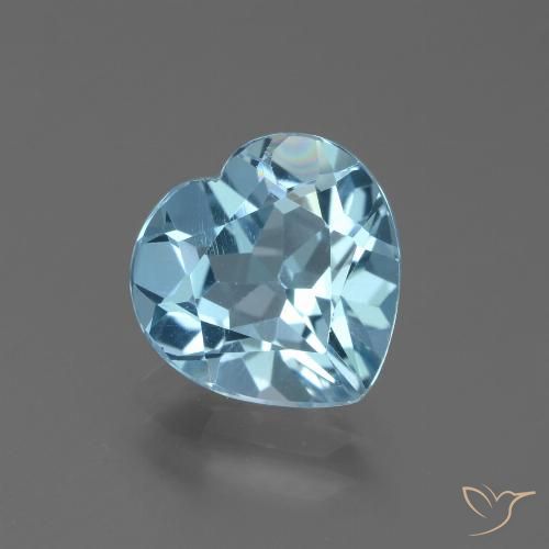 2.88ct Natural Azul Cielo Topacio, Corazón, VVS
