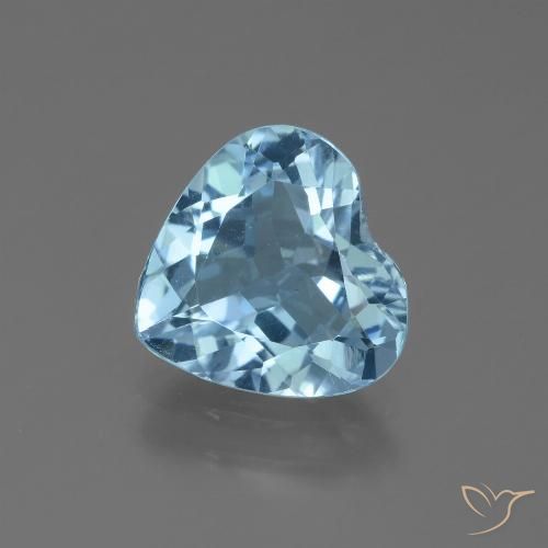 2.63ct Natural Azul Suizo Topacio, Corazón, VVS