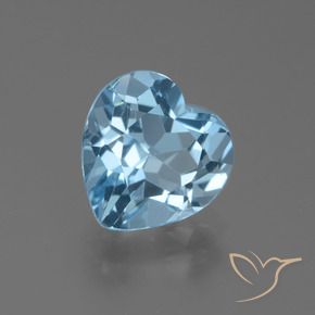 Topacio Azul Cielo natural de 2.86 ct, Corazón, VVS