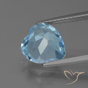 Topacio Azul Cielo natural de 2.86 ct, Corazón, VVS