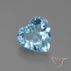Topacio Azul Suizo natural de 2.56 ct, Corazón, VS