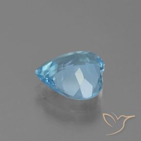 Topacio Azul Suizo natural de 2.56 ct, Corazón, VS