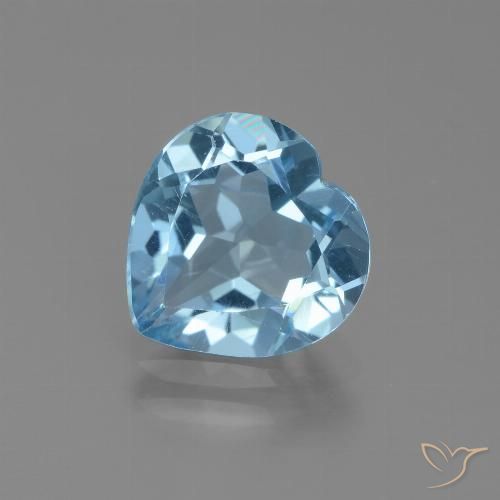 2.74ct Natural Azul Cielo Topacio, Corazón, VVS