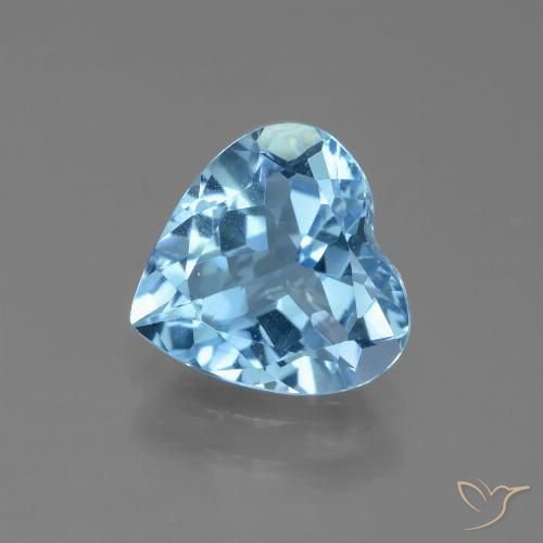 2.73ct Natural Azul Cielo Topacio, Corazón, VVS