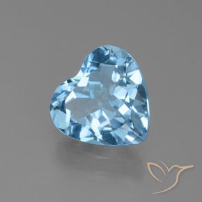 Topacio Azul Cielo natural de 2.73 ct, Corazón, VVS