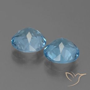 Gemas de Topacio Azul Cielo natural de 6.81 ct, Redondo, VS