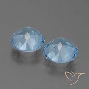 Gemas de Topacio Azul Cielo natural de 6.72 ct, Redondo, VVS-VS