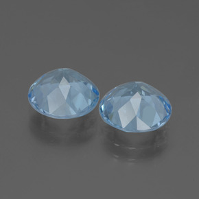 Gemas de topacio azul natural de 6,28 ct, corte redondo, VVS-VS