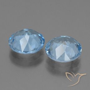 Gemas de Topacio Azul Suizo natural de 5.97 ct, Redondo, VS
