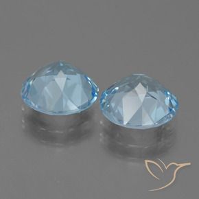 Gemas de Topacio Azul Cielo natural de 5.70 ct, Redondo, VVS-VS