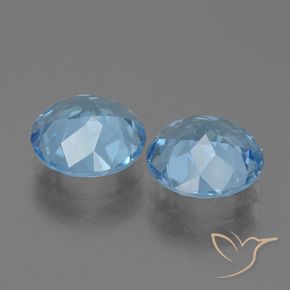 Gemas de Topacio Azul Cielo natural de 6.30 ct, Redondo, VVS