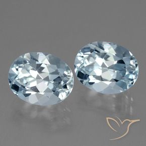 Gemas de Topacio Azul Cielo natural de 6.60 ct, Ovalada, VVS-VS