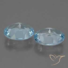 Gemas de Topacio Azul Cielo natural de 5.81 ct, Ovalada, VVS-VS