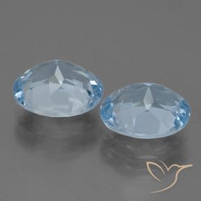 Gemas de Topacio Azul Suizo natural de 6.75 ct, Ovalada, VVS-VS