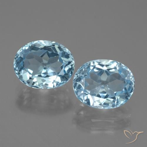 7.31ctw Natural Azul Cielo Topacio, Ovalada, VVS-VS