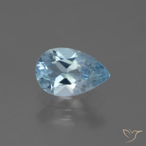 1.53ct Natural Azul Suizo Topacio, En forma de pera, VVS-VS